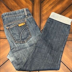Joe’s Jeans Blue Ankle Cropped Jeans with Cuffed Hem